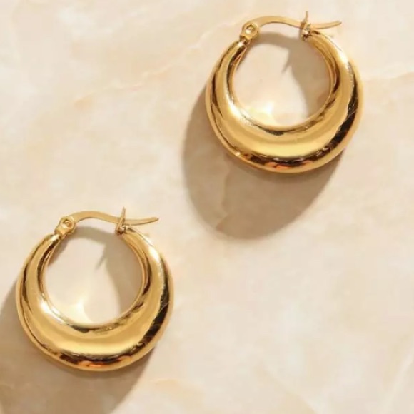 Jewelry - 🌙Insta 18K gold Plated hoop earrings